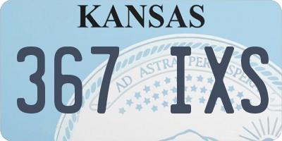 KS license plate 367IXS