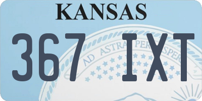 KS license plate 367IXT