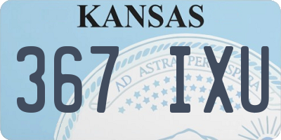 KS license plate 367IXU