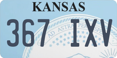 KS license plate 367IXV