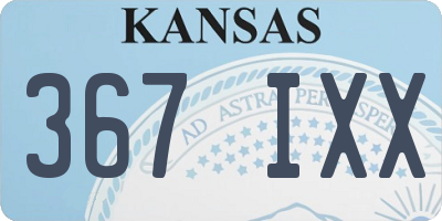 KS license plate 367IXX