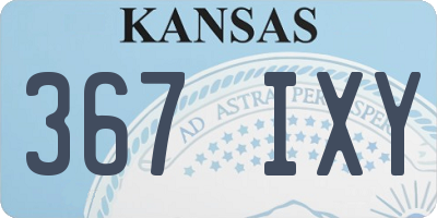 KS license plate 367IXY