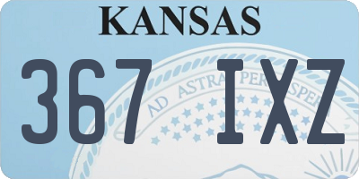 KS license plate 367IXZ