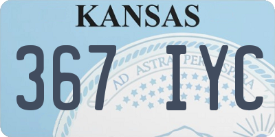 KS license plate 367IYC