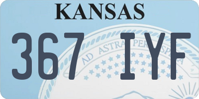 KS license plate 367IYF
