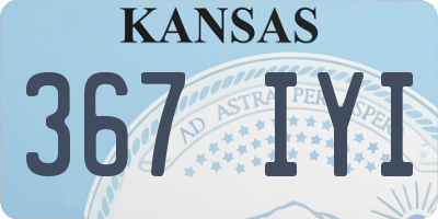 KS license plate 367IYI