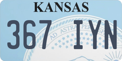 KS license plate 367IYN