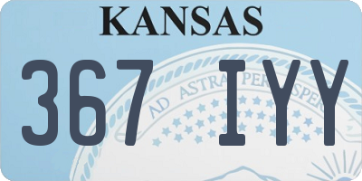 KS license plate 367IYY