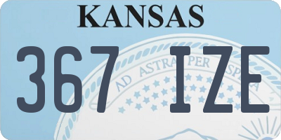 KS license plate 367IZE