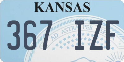 KS license plate 367IZF