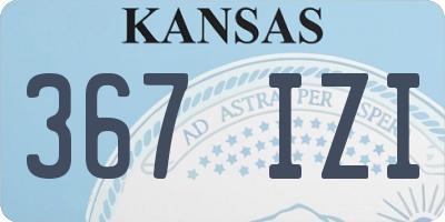 KS license plate 367IZI