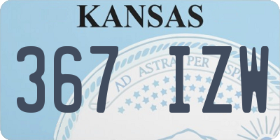 KS license plate 367IZW