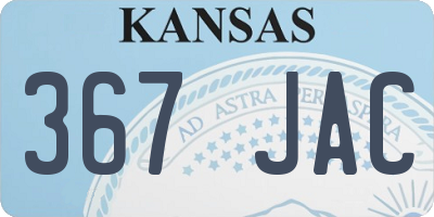 KS license plate 367JAC