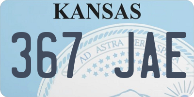 KS license plate 367JAE
