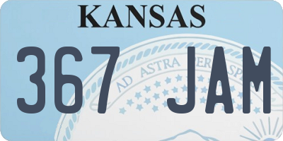 KS license plate 367JAM