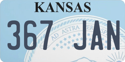 KS license plate 367JAN