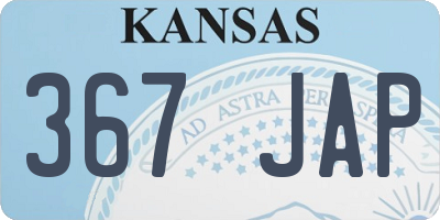 KS license plate 367JAP