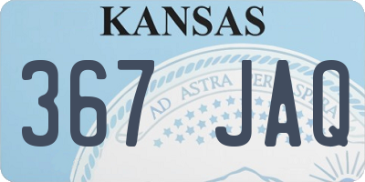 KS license plate 367JAQ
