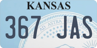 KS license plate 367JAS