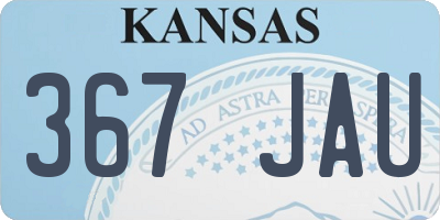 KS license plate 367JAU