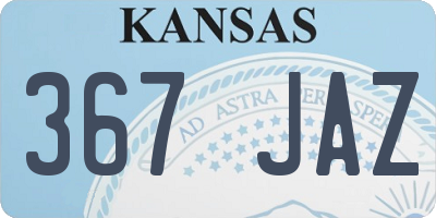 KS license plate 367JAZ