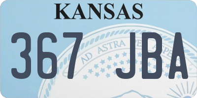 KS license plate 367JBA