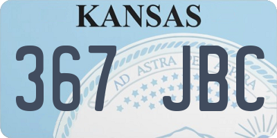 KS license plate 367JBC