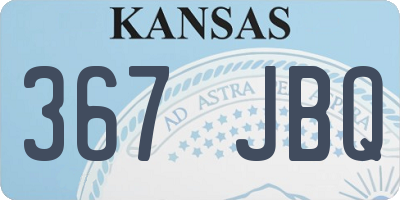 KS license plate 367JBQ