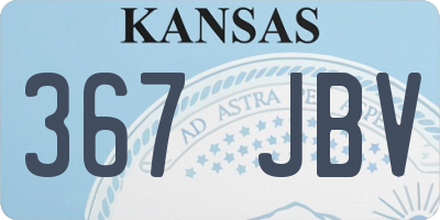 KS license plate 367JBV