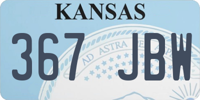 KS license plate 367JBW