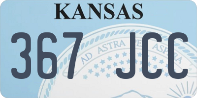 KS license plate 367JCC