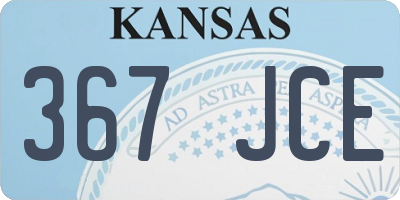 KS license plate 367JCE