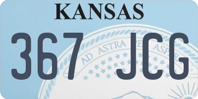 KS license plate 367JCG