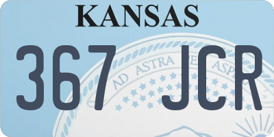 KS license plate 367JCR