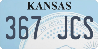 KS license plate 367JCS