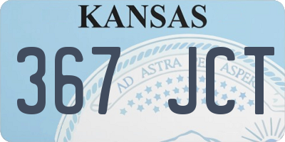 KS license plate 367JCT