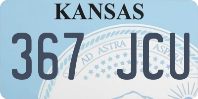 KS license plate 367JCU