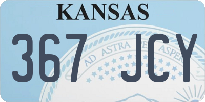 KS license plate 367JCY