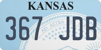 KS license plate 367JDB