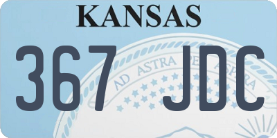 KS license plate 367JDC