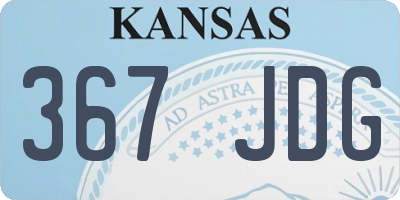 KS license plate 367JDG
