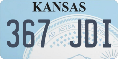 KS license plate 367JDI