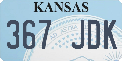 KS license plate 367JDK