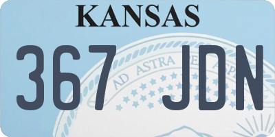 KS license plate 367JDN