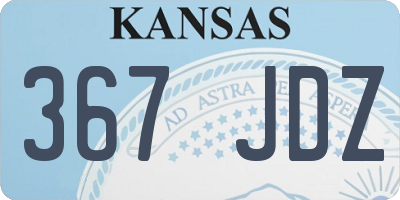 KS license plate 367JDZ