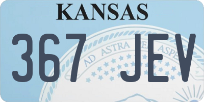 KS license plate 367JEV