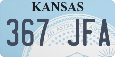 KS license plate 367JFA