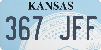 KS license plate 367JFF