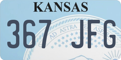 KS license plate 367JFG