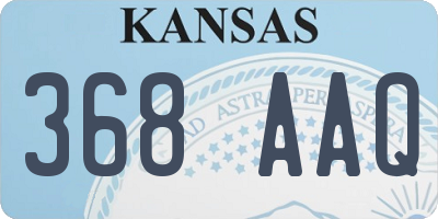 KS license plate 368AAQ